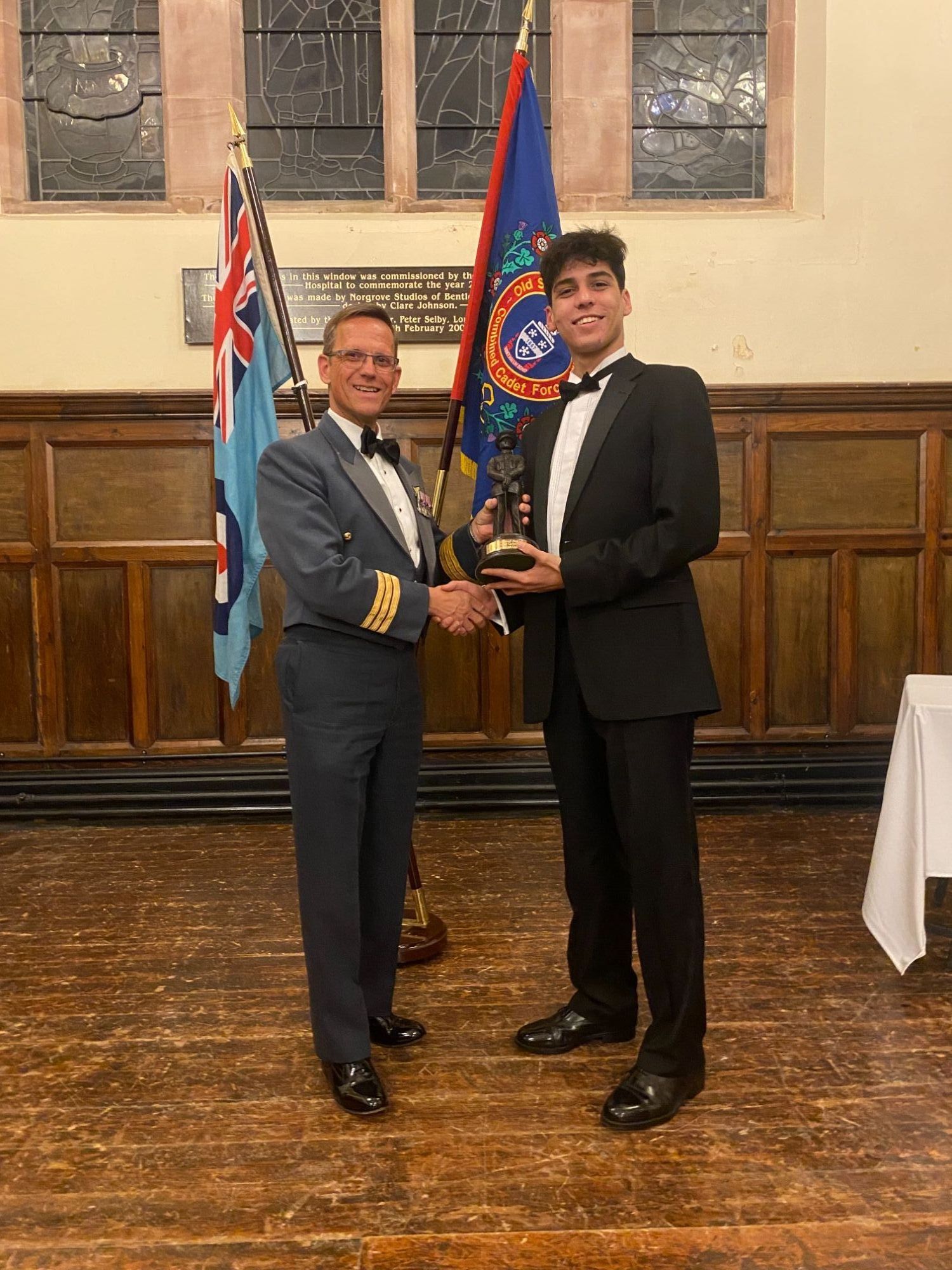 Sgt Green collects his Best Foot Drill award