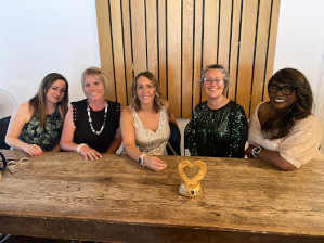 The "Fab Five" judges glittering in sequins