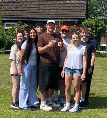 Prefect team in casual wear posing happily for the camera