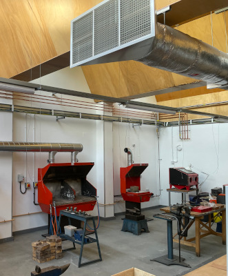 New fume extractors and metal workshop in tech